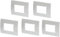 ECI ELETTROFORNITURE 5 PEZZI serie CHIARA PLACCA 3 POSTI COLORE BIANCA 2CSK0301CH