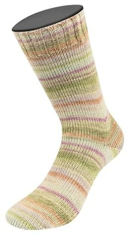 LANA GROSSA Meilenweit 100 Zucchero | Sockenklassiker, bedruckt und waschmaschinenfest | Handstrickgarn aus 75% Schurwolle & 25% Polyamid | 100g Wolle, Stricken & Häkeln | 420m Garn FB 6506