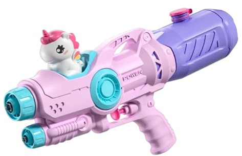 Sharplace Wasserpistolen Wasserpistole Wasserspielzeug für Kinder, Wasserpistolen mit 500 ML Wassertank, Doppel-Sprüh-Power-Pumpe, 5-8 m Reichweite Wasserspielzeug für Partys, Sommerpool, Strand