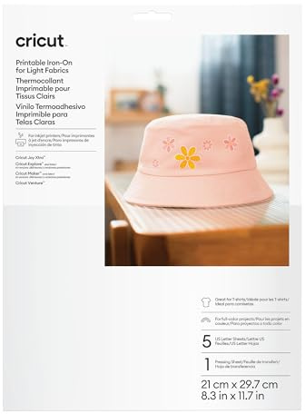 Cricut Printable Vinyl, 10 Sheets, Silver, A4 (21cm x 29.7cm) Maker Explore Joy Xtra Machines