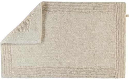 Rhomtuft Baumwoll-Badteppich 70x130cm Natur Jasmin