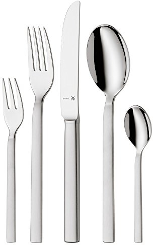 WMF Lyric Plus Edelstahl Besteck Set 6 Personen, Essbesteck Set 30teilig, Hohlheftmesser, Cromargan protect teilmattiert, kratzbeständig, spülmaschinenfest