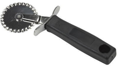 890002 Edelstahl Gezackt Teigradchen, 18cm Länge, 5.5cm Durchmesser