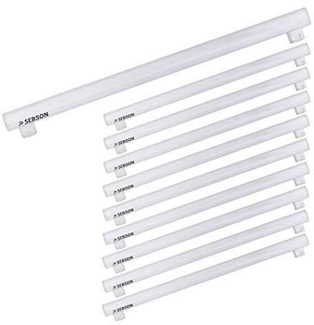 SEBSON LED Lampe S14S 50cm, 8w, ersetzt 60W Glühlampe, 880lm, warmweiß, LED Linienlampe 150°, 10er Pack