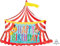 amscan 3565901 Happy Birthday Zirkus Zelt Folienballon 1 Stück, Farbe