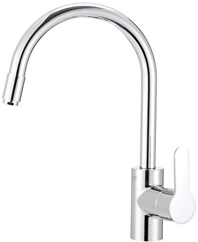 GROHE Eurostyle Cosmopolitan | Küchenarmatur - Einhand-Spültischbatterie | Küchenarmatur mit herausziehbarer Laminarbrause, Zinkdruckguss-Körper | chrom | 31126004