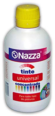Nazza Tintes Universales Concentrados para Pinturas de todo tipo | Muy recomendado también para Resinas y barnices al Agua | Color Amarillo Limón | Formato de 250 ml