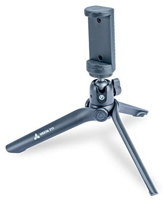VANGUARD Vesta Mini Aluminium Tabletop Tripod with Smartphone Holder - Black