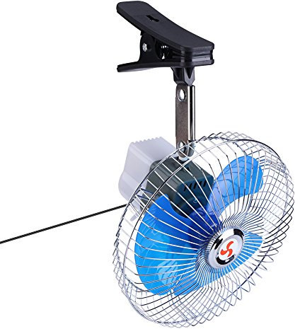 12V 25W Ventilatori Auto Clip Mini Portatile Veicolo Ventola Oscillante Raffreddamento Silenzioso Ventilatori per Auto Elettriche Cruscotto Strumenti Ventilazione con Spina Accendisigari per Estate