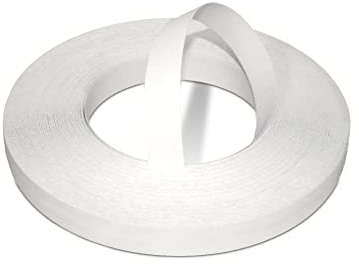 WoodPress® 22mm Perlweiß Melamin Kantenumleimer mit Schmelzkleber – 50m Industrielle Rolle – Einfaches Aufbügeln für Heimwerker