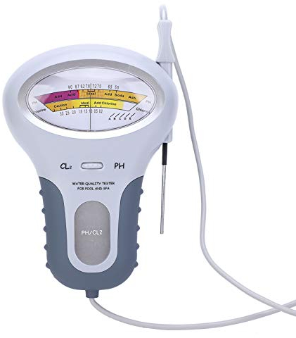 Diyeeni Probador portátil de Cloro y pH 2 en 1, medidor del Monitor de Calidad del Agua con SPA en la Piscina, Dispositivo de Prueba casera de Nivel CL2