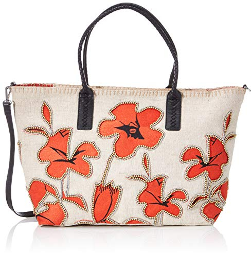 Desigual Damen Bols_Hibiscus Rock Holbox Henkeltasche Rot (Rojonanja)