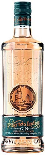 Puerto de Indias — Premium Peach Gin. Elderflower and Orange — Peach Premium Gin — 70 cl — 37.5º