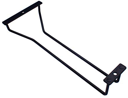 Abcsea 1 Stück Weinglashalter Regal, Weinglashalter Schwarz, Weinglashalter Umhängen, Weinglashalter Hängend, Weinglas-Gestell unter Kabinett, 27 cm 1 Reihe