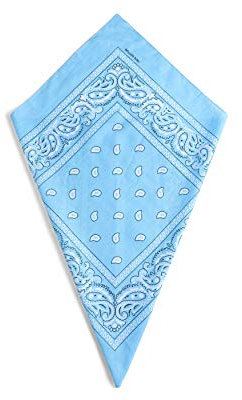 Sky Blue Paisley Bandana Head Scarf Headbands Handkerchief Cowboy Cotton Bib Party Face Covering Headwear For Motorcycling Mens Womens Unisex