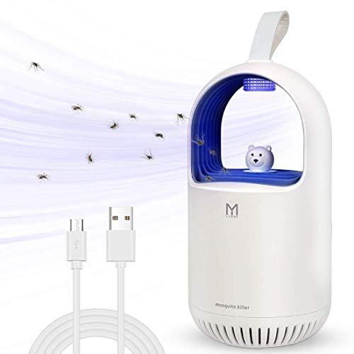 Insetticida elettrico 【 migliorato 2020 】 USB UV LED Mosca Killer Lampada Bug Zapper Zanzariera Lampada antizanzare per la cameretta dei bambini, camera da letto e soggiorno