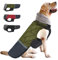 Etechydra Hundemantel Jacken Plüsch Reflektorend, Hundejacken Reversibel Winter Wasserdicht Winddicht Hundejacke Warm Kleidung Mantel Hundeweste für Kleine Mittelere und Große Hunde,Grün, 3XL