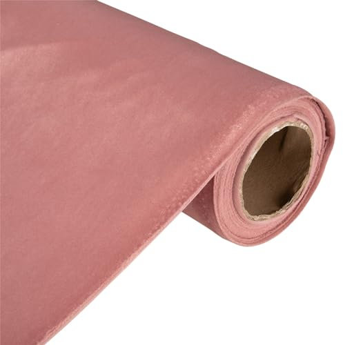 Tissu d'ameublement en velours doux au toucher - Rose anglaise