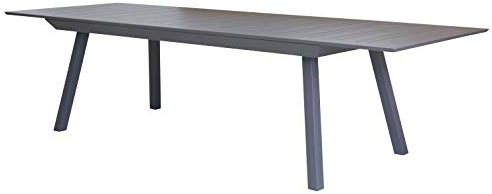 Gardissimo Luxus XL Voll-Aluminium Ausziehtisch Estabulo anthrazit mit Synchronauszug, 172/243 x 100 cm