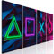 murando - Wanbilder Set XXL mehrtlge für Gamers Spielkonsole Vlies Leinwandbild 4 tlg 160x60 cm Kunstdruck Wanbilder Set XXL Gamingzimmer Wanddekoration Gaming Deko Design Jugendzimmer Wand Bild