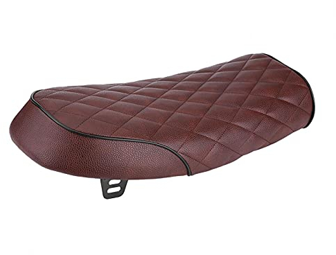 racer sitzbank,General Motorcycle Retro Diamond Flat Blatter Style Coffee Racing Seat Ist Kompatibel mit CG125 GN CG CB200 CB350 CB400SS CB500 CB750 SR400 SR500 XJ XS(braun)