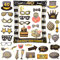 AIBAOBAO 35Pcs 40th Birthday Decorations Men Women, Black Gold Inflatable Selfie Frame & Photo Booth Props, Giant Inflatable Party Photo Booth Frame for 40th Birthday Party Decoration, Badge