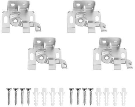 Angoily 4PCS Roman Blind Fixing Brackets, Lock Brackets - Window Treatments Hardware Parts - Venetian Blinds Frame Buckles