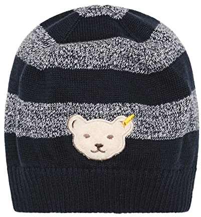 Steiff Boy's Bommel Beanie-Mütze, Navy, 49