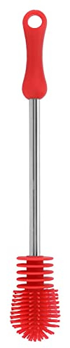 Silikon Flaschenreinigungsbürste,Flaschenreiniger, 10,63 Zoll lange Reinigungsbürste, Wasserflaschen-Reinigungsbürste zum Waschen und Reinigen von Behältern mit schmalem Hals