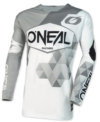 O'NEAL Mayhem Jersey Covert V.23 I Motocross Shirt MTB Trikot Herren Langarm I Leichtes MX MTB Jersey viel Bewegungsfreiheit I Schnelltrocknend, atmungsaktiv I Weiß I Größe S