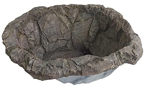 GARTENDEK Gartenbachteich - Wasserfallteich - Becken - Kieselstein (113x94x44cm) (Becken L, Grau)