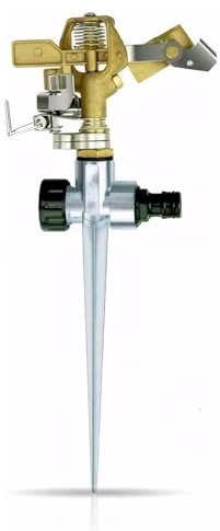 Gartensprinkler, 360 Grad Schwerlast-Rasensprinkler Bewässerungssprüher mit Metallspieß zum Bewässern von Pflanzen, Blumen, Gemüse