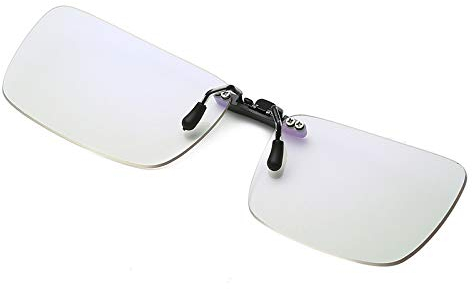 SagaSave Glasses Clip on Fashion Anti Blue Light Blocking Filtering for Computer Gaming Reading Reader Glasses (Clear)