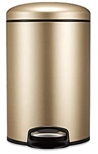 Papelera Cubo de basura Casero Baño Sala de estar Automático Cubo de basura Dorado (C)