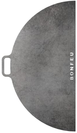 BonFeu BonPlancha 1/2 Ø80 cm - Plancha - Plancha para Asar - Barbacoa - Hornear y Asar a la Parrilla