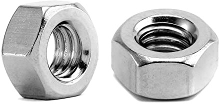 5/16-18 Hex Nuts 100Pcs 304 Stainless Steel 18-8, Full Thread, Hex Drive, Bright Finish by SG TZH