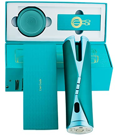Automatischer Lockenstäbe Schnurloser Automatischer Lockenstab mit nach links und rechts drehenden 4 Timer-Einstellungen Keramikfass Tragbarer Haar-Lockenstab für das Haarstyling
