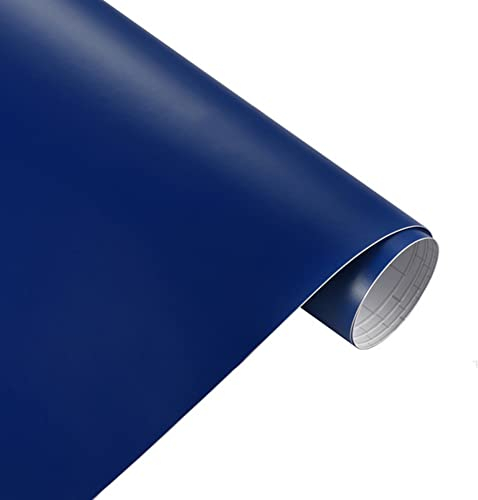 Selbstklebende Vinyl Autofolie, Blasenfrei Lackschutzfolie DIY PVC Wrap Styling Autoaufkleber für Innen Außen, Auto, Motorrad, Dunkelblau 50 * 200cm