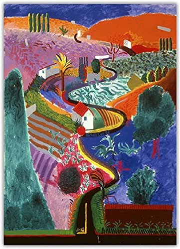 David Hockney Poster Und Druck, Nichols Canyon Wandkunst, Westliche Ästhetische Leinwandgemälde, Für Wohnzimmerdekoration, Bild, 40 X 60 Cm, Ohne Rahmen