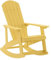 Flash Furniture Savannah Adirondack Schaukelstuhl aus Polyharz, wetterfest, gelbes Polystyrol, Edelstahlbeschläge