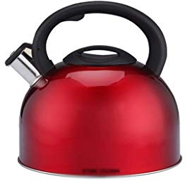 Bouilloire sifflante en acier inoxydable 3L bouilloire rouge bouilloire sifflante bouilloire couvercle de verrouillage poêle bouilloire sifflante