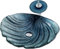 SXLSZ Lavabo da Appoggio Vetro Temperato Lavandino da Bagno Appoggio A Forma di Conchiglia Bagno Lavandino D'appoggio con Cascata Rubinetto, Drenare Combo Lavabo Bagno Appoggio,Style c