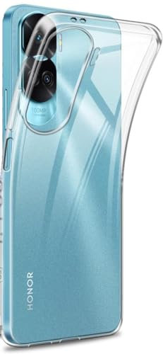 Captor Cover Trasparente per Honor 90 Lite 5G, Custodia TPU in Silicone Flessibile Morbida e Sottile, Protezione di Alta Qualità con Bordo Rialzato per Schermo e Fotocamera