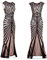 Générique 1920s Robe Flapper col V Robe perlée Robe Cocktail Femme rétro 20s Robe soirée Femme pailletée Gatsby Robe de soirée à Franges (01 Rose, S)