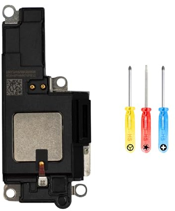 MMOBIEL Altavoz Compatible con iPhone 15 Pro - Reparación Sustitución del Altavoz del teléfono - Reparación del Timbre, zumbador - Incluye Cable Flexible y Destornillador