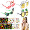 GAROMIA Lustige Sonnenbrille 4 Party Brillen Hawaiian Hawaii Party Sonnenbrille hässliche Sonnenbrille partybrillen Set für Sommerpartys Pool Themen Dekorationen Photo Booth