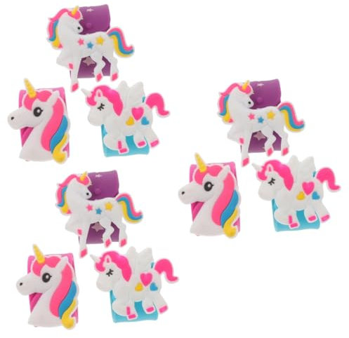 HEMOTON 9 Stk Einhorn-pat-kreis Armbänder Schnapparmband Cartoon-tier-slap-bands Schlagbänder Dekoratives Klapparmband Einhorn-slap-bands Spielzeuge Schmücken Kieselgel Handgelenk