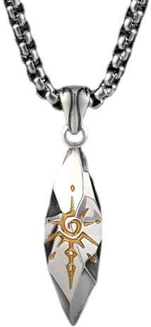 ARHZ Collana Acciaio Uomo - Collana Uomo - Collana Argento Uomo - Collana Con Ciondolo a Forma Di Meteorite Dei Desideri - Regalo Per La Festa Del Papà - Regalo Per Padre, Marito, Fidanzato