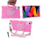 YHFZR Custodia Cover Silicone Resistente 360 Supporto Rotante Custodia Protettiva per Bambini per Teclast P50/Blackview Tab 16/Teclast T50/UMIDIGI A15 Tab Tablet 11 Pollici, Rose