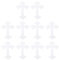 PATIKIL Cross Embroidered Patches,10 Pcs Cross Sew on Iron on Decorative Patches for Repair Decoration Clothing Hats Jackets Backpack, 4.1 Lx2.8 W, White